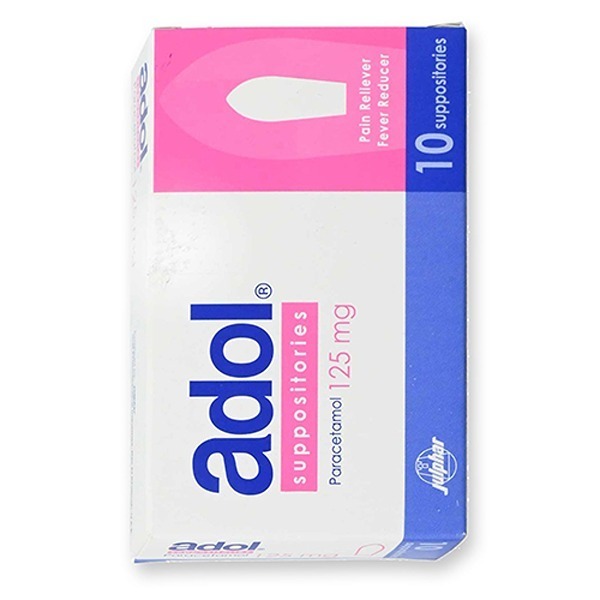 ADOL 125MG SUPP 10s