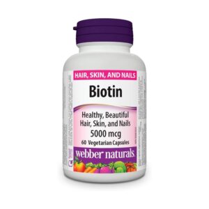 WEBBER NATURALS BIOTIN 5000MCG VEG CAPS 60S