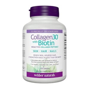 WEBBER NATURALS COLLAGEN WITH BIOTIN TABS 120S