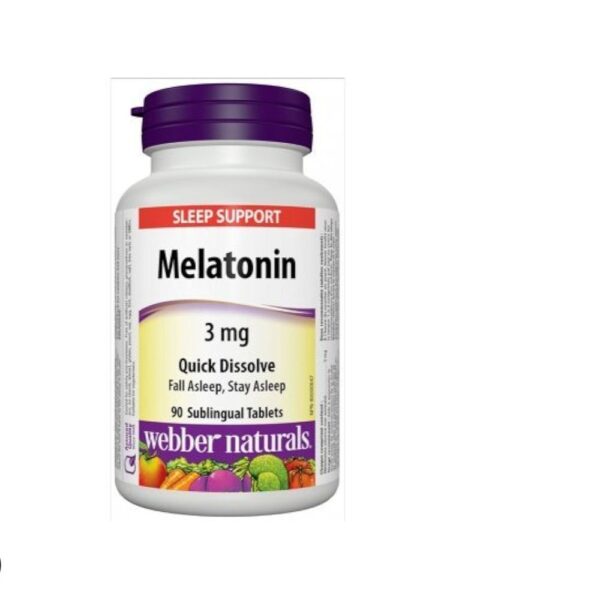 WEBBER NATURALS MELATONIN 3MG QUICK DISSOLVING TABS 90S